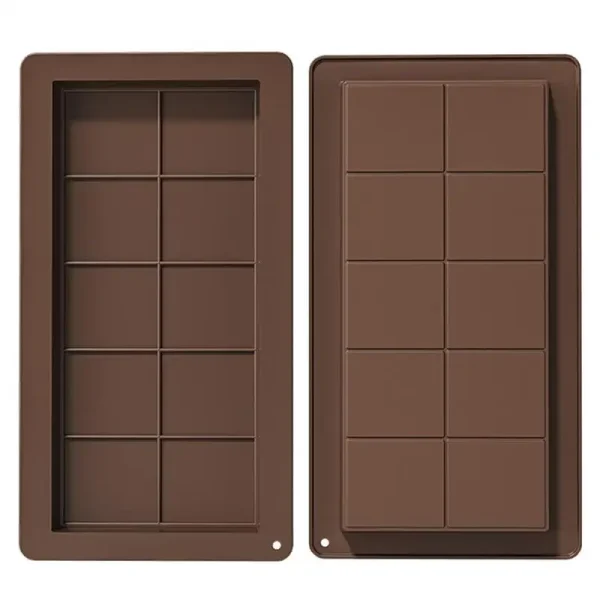 Silicone Chocolate Mold Candy Bar Mold Deep 10 Grids Candy Easy Release Mold Cake Mold Kitchen Gadget Baking Tool For Home - Image 4