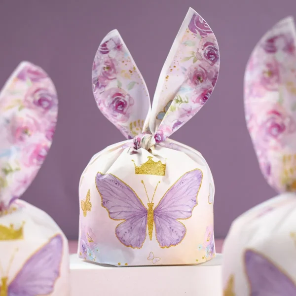 50pcs Rabbit Ear Bags Carton Plastic Cookie Candy Bags for Easter Party Baking Snack Packing Supplies Kids Gifts Boy Girl - Image 4