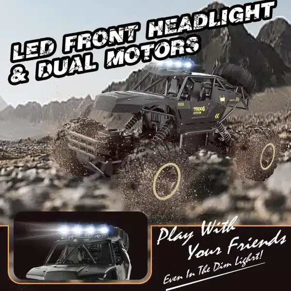 4WD RC Car 1:12 Off Road 4x4 Remote Control Cars Radio Buggy Truck Racing Drift with Led Lights Toys Gift for Boys Girl Children - Image 5