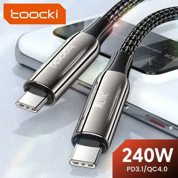 Toocki 240W USB C To Type C Cable PD3.1 48V 5A Super Fast Charging Cable Type C For iPhone 15 Xiaomi Samsung S23 Huawei Macbook