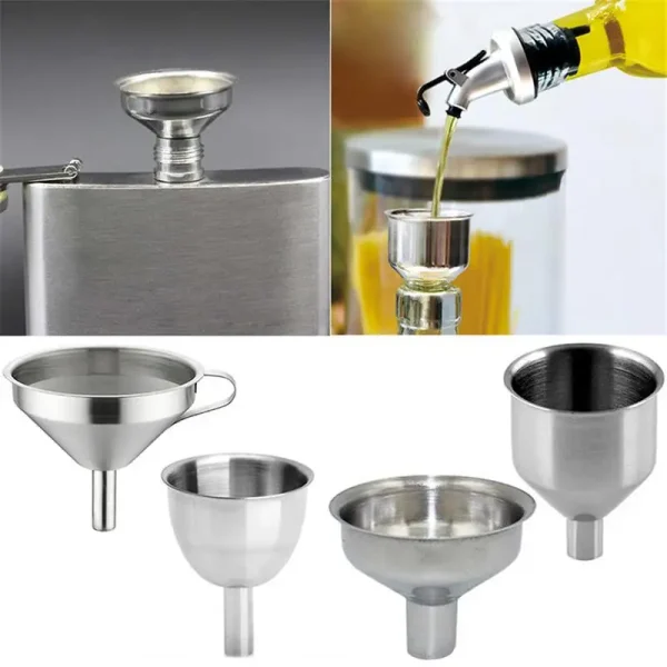 Small Mouth Funnels Mini Bar Wine Flask Funnel for Filling Hip Flask Narrow-Mouth Bottles Stainless Steel Kitchen gadget - Image 2