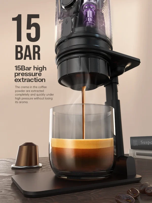 HiBREW Portable Coffee Machine for Car & Home,DC12V Expresso Coffee Maker Fit Nexpresso Dolce Pod Capsule Coffee Powder H4A - Image 4