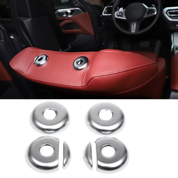 Car Seat Headrest Adjust Button Base Cover Trim Interior For BMW 3 4 Series G20 G22 2022-2023 Car Replacement Parts Accessories