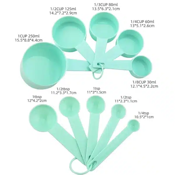 9Pcs Measuring Spoons Cup Teaspoon Sugar Flour Scoop PP Baking Accessories Plastic Handle Kitchen Gadgets Tools Cake Milk Powder - Image 6