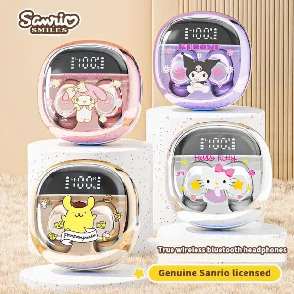 Sanrio BL47 TWS Earbuds Hello Kitty Bluetooth 5.4 Headphones Cute Kuromi Wireless Headsets Kawaii My Melody Noise Reduction