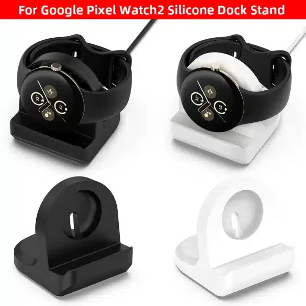 Silicone Charger Stand for Google Pixel Watch 2 Watch Wireless Charging Dock Station Non-Slip Charger Desktop Holder Accessories