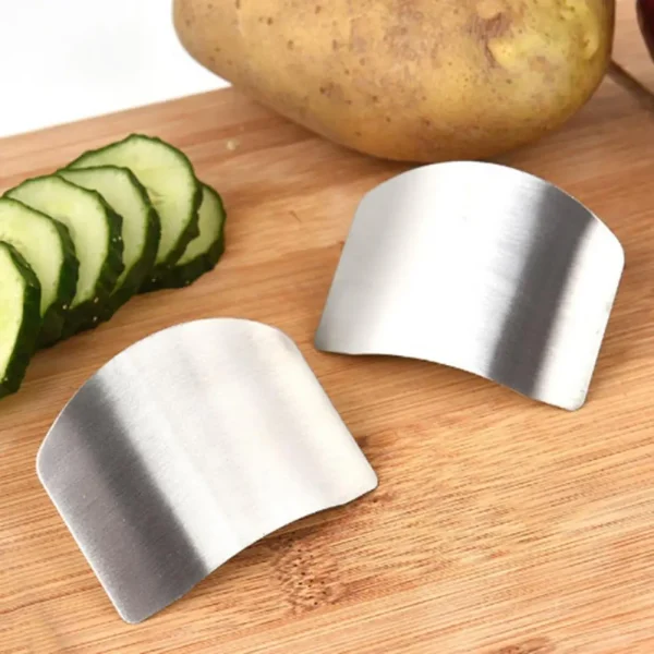 Easy to Use Finger Guard Stainless Steel Finger Guard Safety Vegetable Cutter Hand Protector Tool Kitchen Gadget Kitchen Tool - Image 2