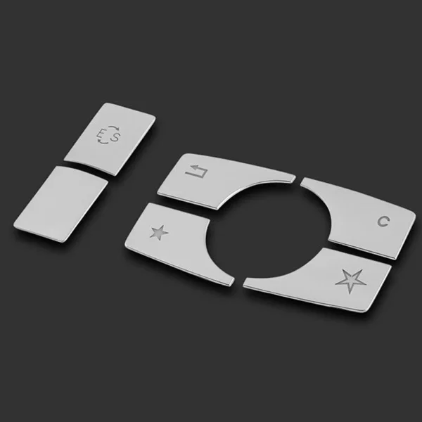 Car Center Console Multimedia Button Cover 6Pcs For Mercedes-Benz E Class W212 2010-2015 Car Interior Replacement Parts