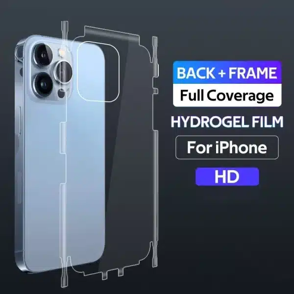1-2Pack Back Screen Protector Side Film For iPhone 15 14 Pro Max Plus 12 13 Back Body Wrap Rim Full Protection Border Sticker