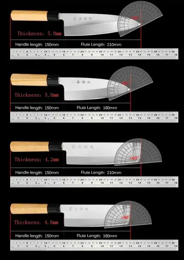 High Carbon Steel Japanese Knife Sashimi Sushi Knife Salmon Fish Raw Fillet Knives Fish Slicing Cooking Knife - Image 2