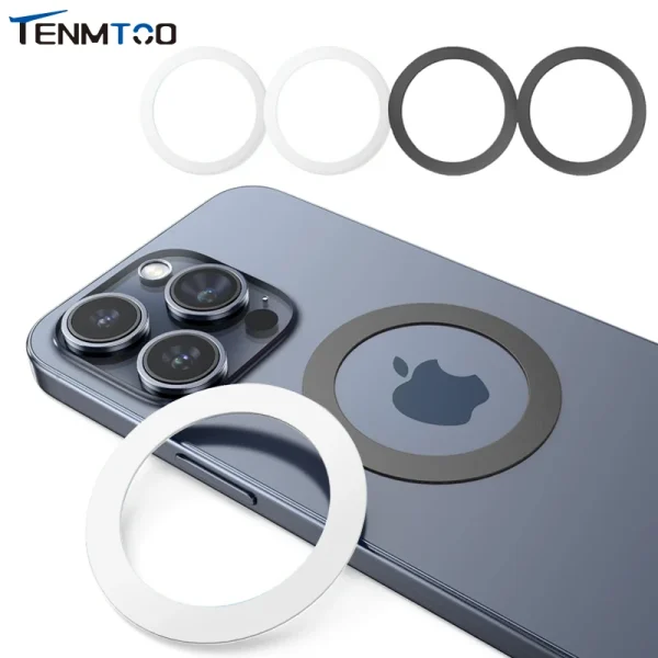 Tenmtoo 4PCS Magnetic Ring Ultra-Thin for Magsafe Ring Compatible with Magsafe Wireless Charger for iPhone 15 14 13 Galaxy S23