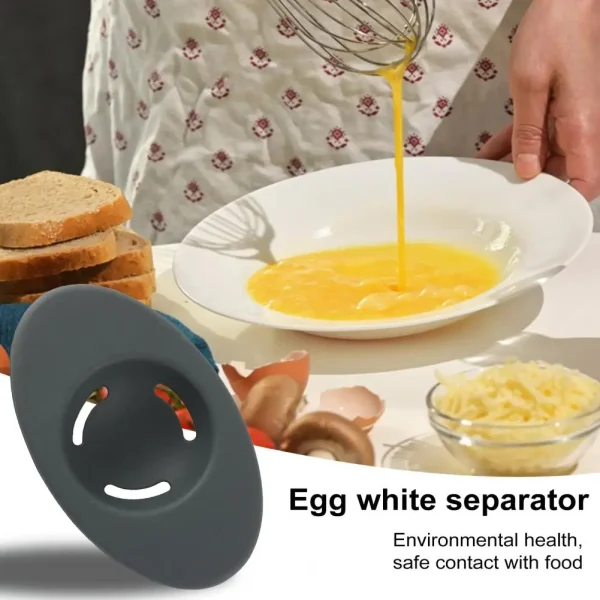 Egg White Separator Tool Silicone Egg Yolk Separator Baking 3-Slit Egg Separation Tool Kitchen Gadget - Image 2