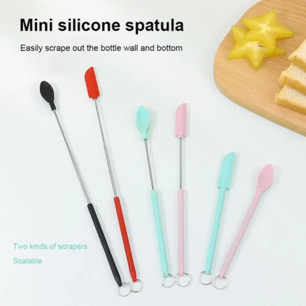 1/5PCS Barbecue Brush Mini Retractable Extension Rod Mini Kitchen Baking Sauce Scoop Set Kitchen Accessories Silicone Oil Brush - Image 2