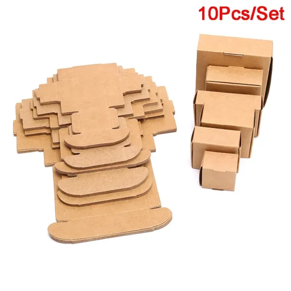 10Pcs/Set Kraft Cardboard Packing Gift Box Handmade Soap Candy For Wedding Decorations Event Party Supplies - Image 3