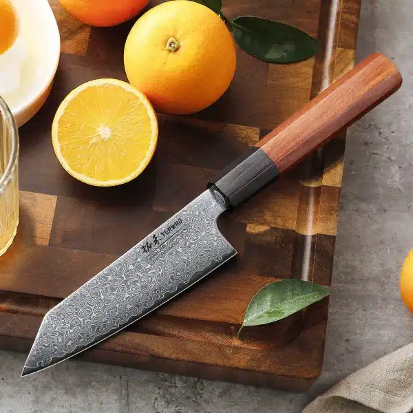 TURWHO 5" Kitchen Utility Knife Japanese Hand Forged Damascus Steel Chef Knives Vegetable Meat Peeling Fruit Knife Cooking Tools - Image 3