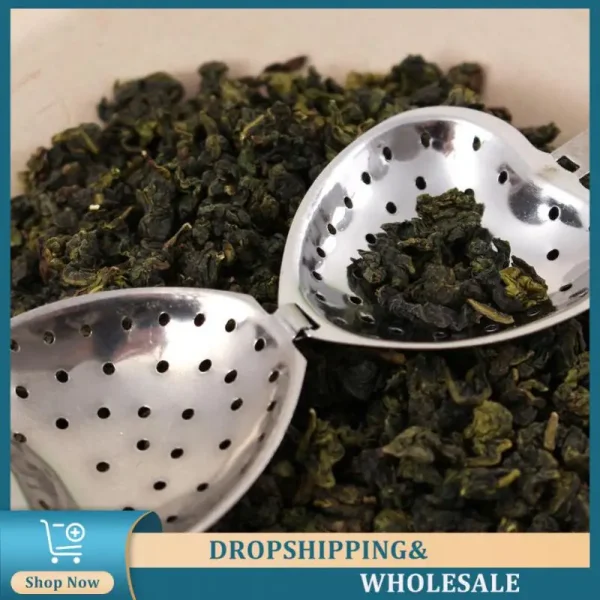 Tea Set Durable Teaware Stainless Steel Tea Filter Tool Leaky Tea Antirust Tea-strainer Heart-shaped Kitchen Gadget Portable