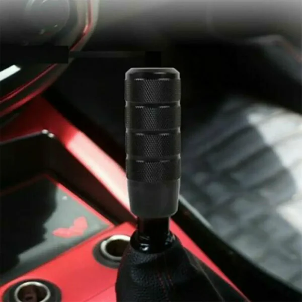 Black Universal JDM Aluminum Manual Gear Stick Shift Knob Shifter Lever Head Interior Replacement Parts