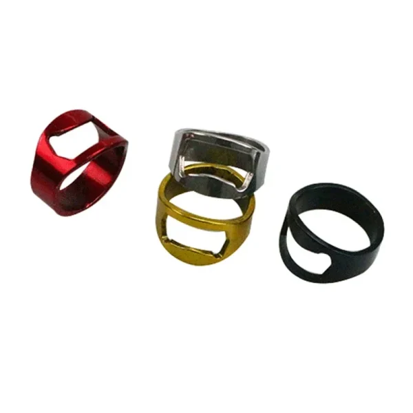 Mini Can Opener Stainless Steel Bottle Opener Ring-shape Bottle Beer Cap Opening Remover Kitchen Gadgets Bar Finger Opener Tools - Image 2