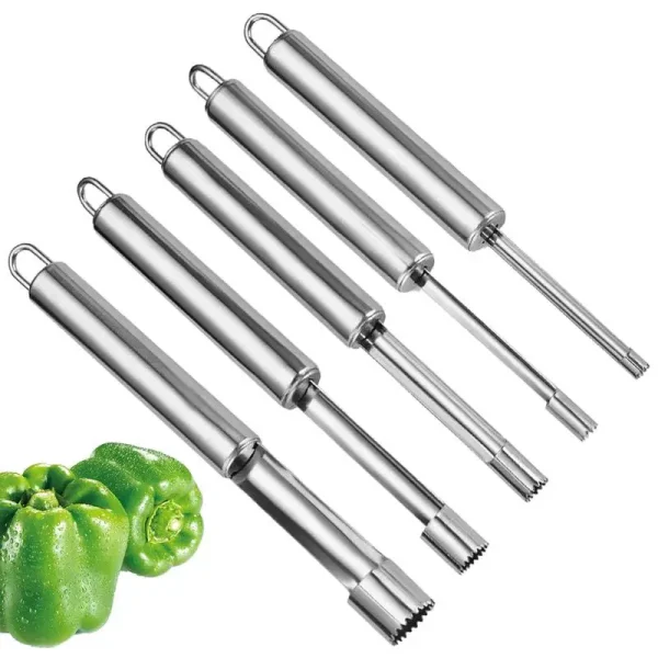 5Pcs/set Stainless Steel Fruit Corer Pitter Core Remover Tool Set Fruit Corer Hawthorn Apples Fruit For Kitchen Gadgets - Image 2