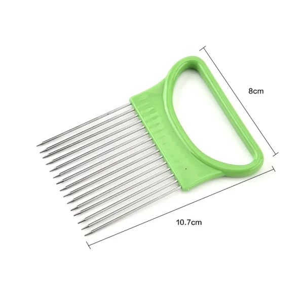 Stainless Steel Onion Needle Onion Fork Vegetables Fruit Slicer Tomato Cutter Knife Cutting Safe Aid Holder Kitchen Accessories - Image 5