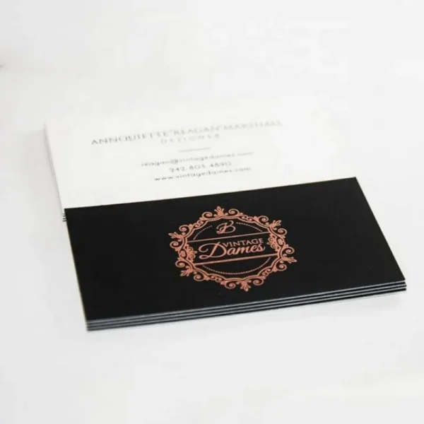 Customized.product.Rose Gold Calling Cards Print, Black Private Label Printing Business Card - Image 5