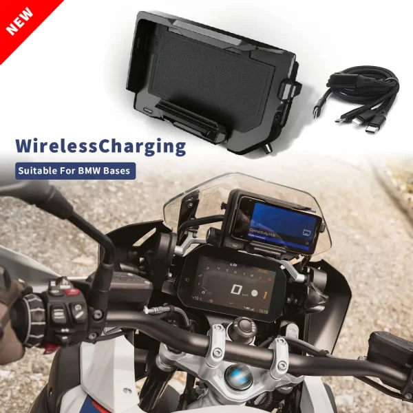 For BMW F900R F900XR S1000RR S1000XR S1000R C400GT C400X K1600GT K1600B Wireless Charger USB Navigation Mobile Phone Holder