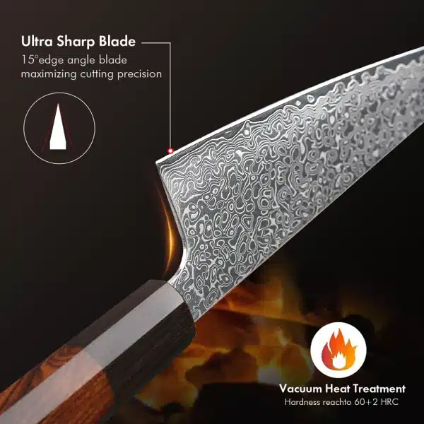 F.YOUNG 6" Honesuki Knife Damascus Steel Professional Chef Knives Kitchen Sharp Japanese Handmade Utility Boning Cooking Tools - Image 5