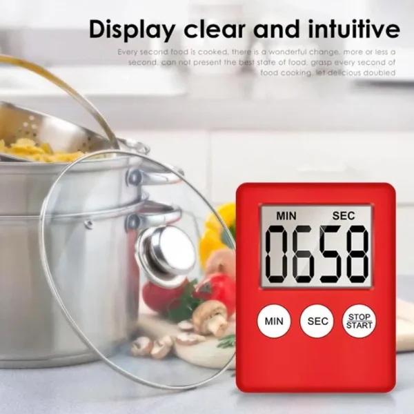 Kitchen Timer Digital Countdown Timers LED Display Cooking Timers Memory Function Study Stopwatch Beep Alarming Kitchen Gadget - Image 2