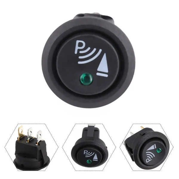 3 Pin Round Rocker Parking Off Switch Front Rear Walking Sensor Interior Accessories Interior Replacement Parts