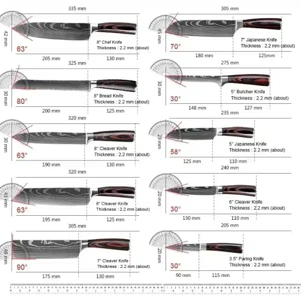 Kitchen Knives Japanese Santoku Cleaver Slicing Knife Stainless Steel Boning Knife Butcher Cleaver Laser Damascus Knife - Image 2