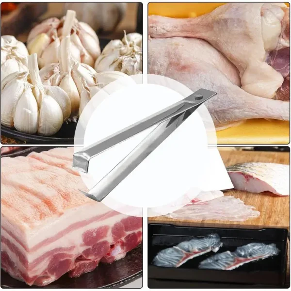 Garlic peeling tool Garlic peeling pliers Stainless steel tweezers Comfortable grip Efficient kitchen gadgets for chefs - Image 6