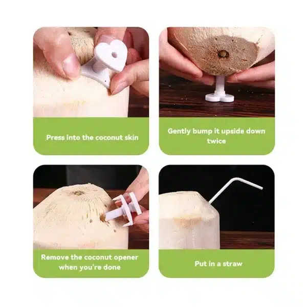 Coconut Hole Opener Kitchen Accessories Portable and Practical Coconut Opener Reusable Gadget A Tool for Girls to Open Coconuts - Image 2