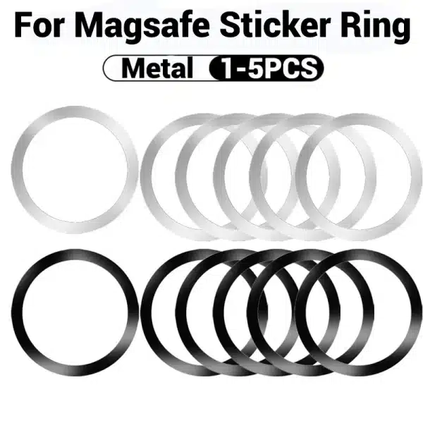 Stainless Steel Universal Magnetic Metal Plate Ring for Magsafe Wireless Charger Iron Sheet Sticker Magnet Car Phone Holder