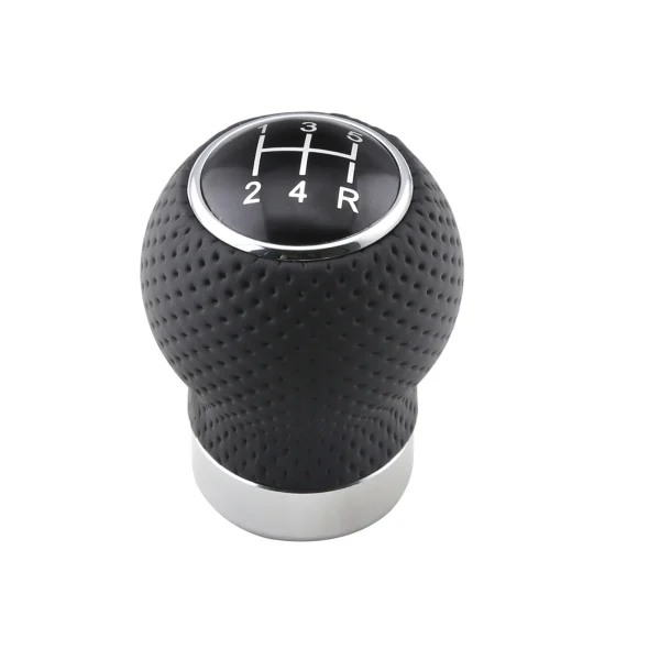 Universal 5 Speed Car Manual Leather Red Black Stitch Gear Stick Shift Knob Shifter Lever Replacement Gearstick Interior Parts