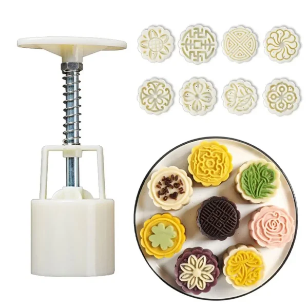 Mooncake Handmade Baking Decoration Flowers Shape Kitchen Gadgets Moon Cake Mold Cake Plungers Cookie Stamps Cookie Press - Image 2