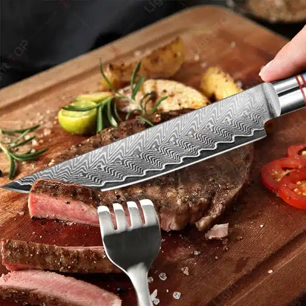 Kitchen Chef's Knife Damascus Steel Knife Meat Cleaver Universal Kitchen Knives Fruit Slicing and Peeling Knife Kitchen Utensils - Image 3