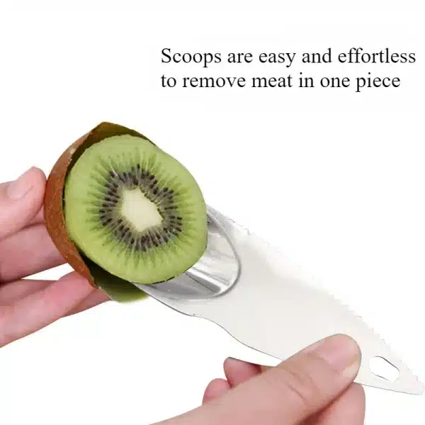 Stainless Steel Kiwi Peeler Kiwi Avocado Dig Spoon Scooper Fruit Cutter Serrated Peeling Knife Kitchen Cutting Gadgets - Image 3