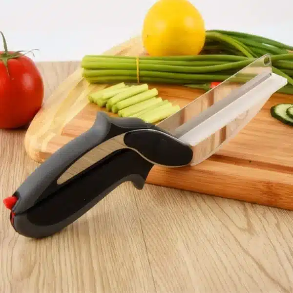 Dobeli Separable Stainless Steel Barbecue Steak Cutting Shear Household Vegetable Scissors 2 In 1 Multi Kitchen Tool Fruit Knife - Image 3