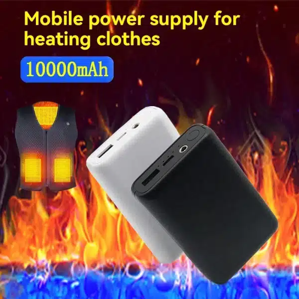 20000mAh Power Bank Portable USB Charger Fast Charging External Battery Pack Heating Vest Jacket Scarf Socks Glove Equipment2025