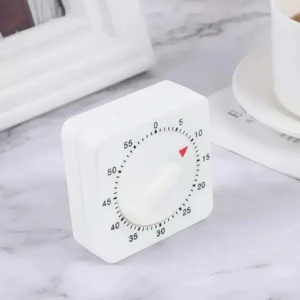 1 Pcs 60 Minutes Kitchen Timer Count Down Alarm Reminder White Square Mechanical Timer For Kitchen Home Baking Tool Gadgets - Image 6