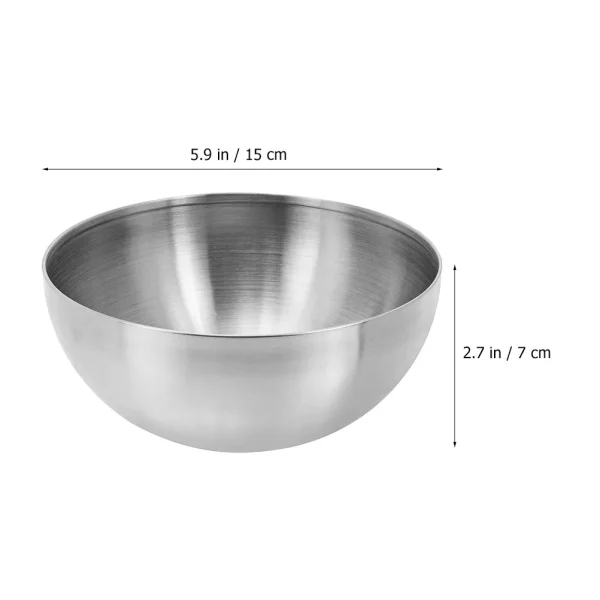 2 Pcs Stainless Steel Salad Bowl Multi-function Kitchen Gadget Snack Container Canned Mixed Vegetables with Lid Set - Image 6