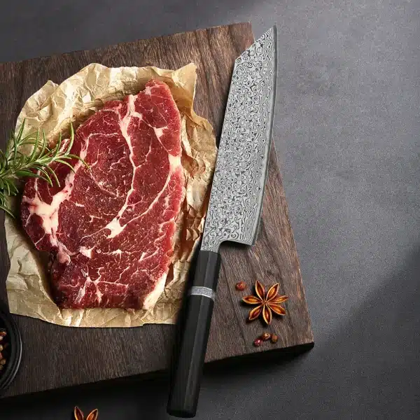 TURWHO 7 Inch Kiritsuke Knives Japanese Hand Forged Damascus Steel Professional Chef Knife Sashimi Cleaver Kitchen Cooking Tools - Image 2