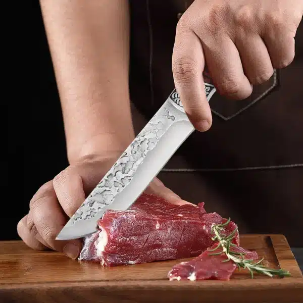 Forged Cleaver Kitchen Chef Knife Stainless Steel Hand Meat Knife Fruit Paring Fishing Portable BBQ Butcher Boning Knife Cover - Image 5