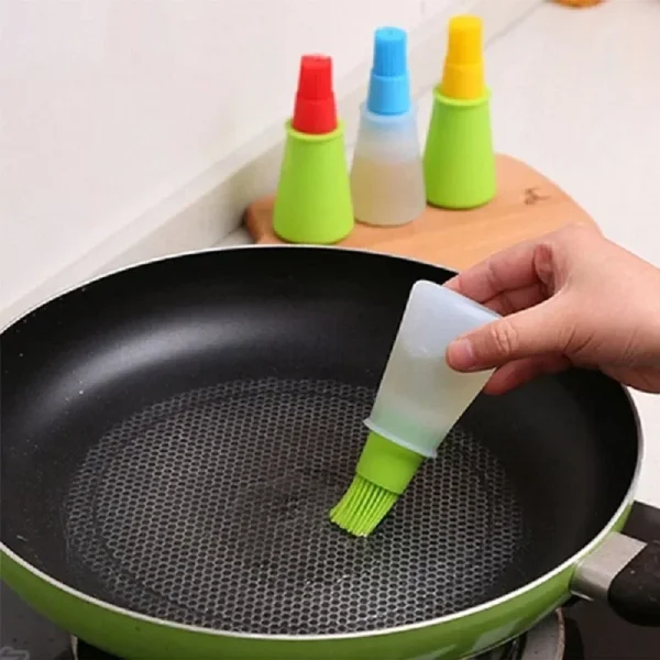 Oil Bottle Barbecue Brush Silicone Kitchen Cooking Tool Baking Pancake Camping Grill BBQ Gadgets With Scale Oiler Sauce Butter