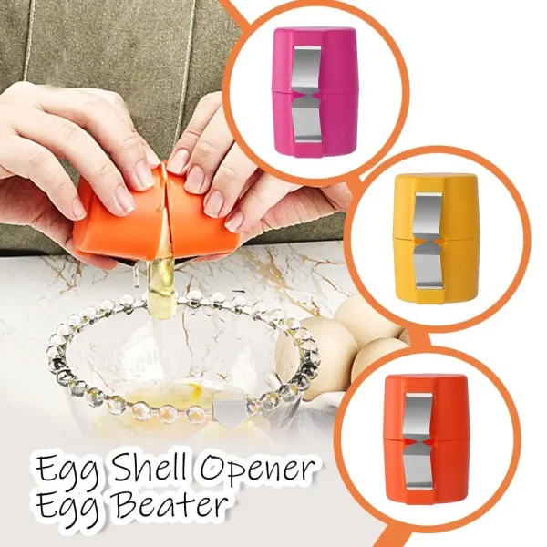 1/2pcs Egg Shell Opener Set Handheld Raw Egg Cracker Multifunctional Egg Breaker Food-Safe Kitchen Gadget for Cooking Camping - Image 3