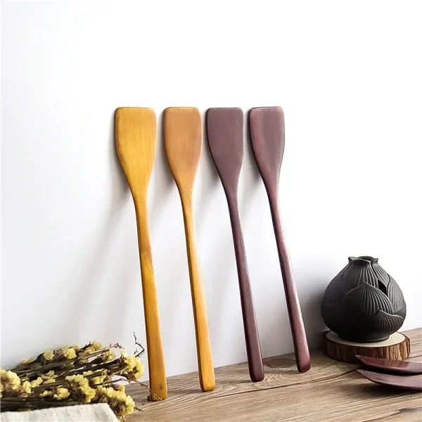 Handmade Spoon Solid Wood Spatula Japanese Brown Wooden Special for Non-stick Pan Cooking Tools Household Kitchen Supplies