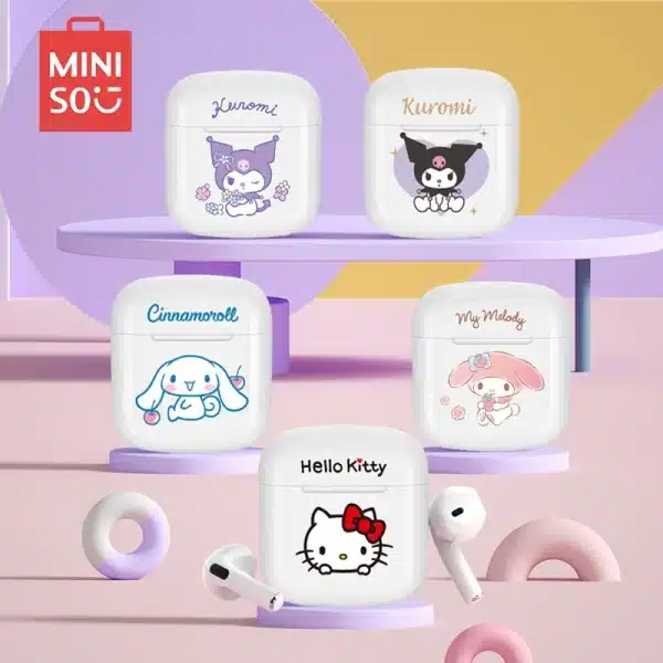 Sanrio HelloKitty Big Ear Dog Wireless Bluetooth In ear High Aesthetic Wireless Earphones Suitable for All Bluetooth Phones