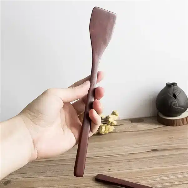 Handmade Spoon Solid Wood Spatula Japanese Brown Wooden Special for Non-stick Pan Cooking Tools Household Kitchen Supplies - Image 5