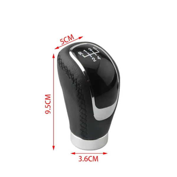 Universal Manual Leather Red Black Stitch Car Gear Stick Shift Knob Shifter Lever Pen Replacement Gearstick Interior Parts - Image 2