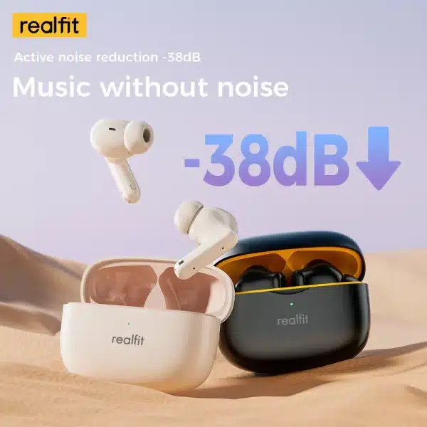 Realfit F3 ANC Active Noice Cancellation Bluetooth Earphones HIFI Stereo Wireless Earbuds for Realme Lenovo LP40 GM2 Pro